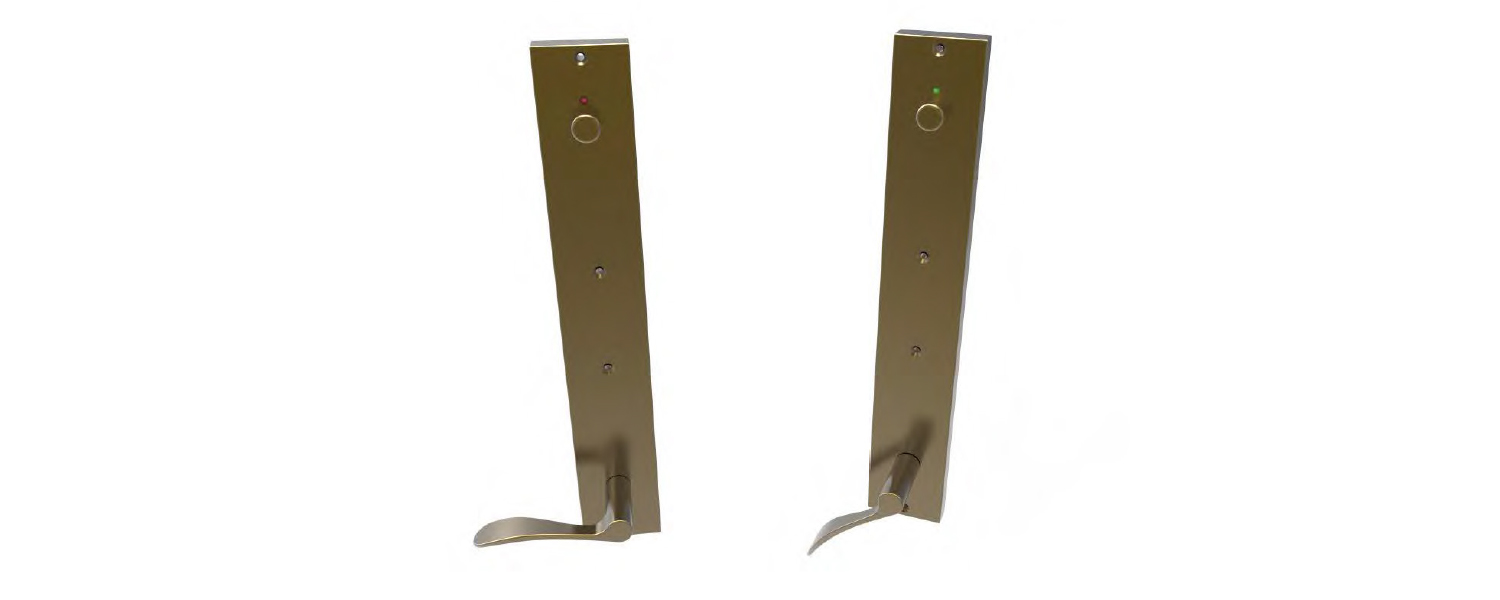 Patina Dual Lock Handle Control Brass – Indicator