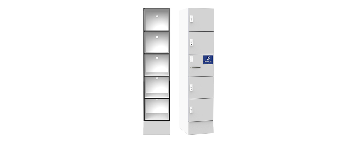 Accessible five door shelving locker (ALH5)