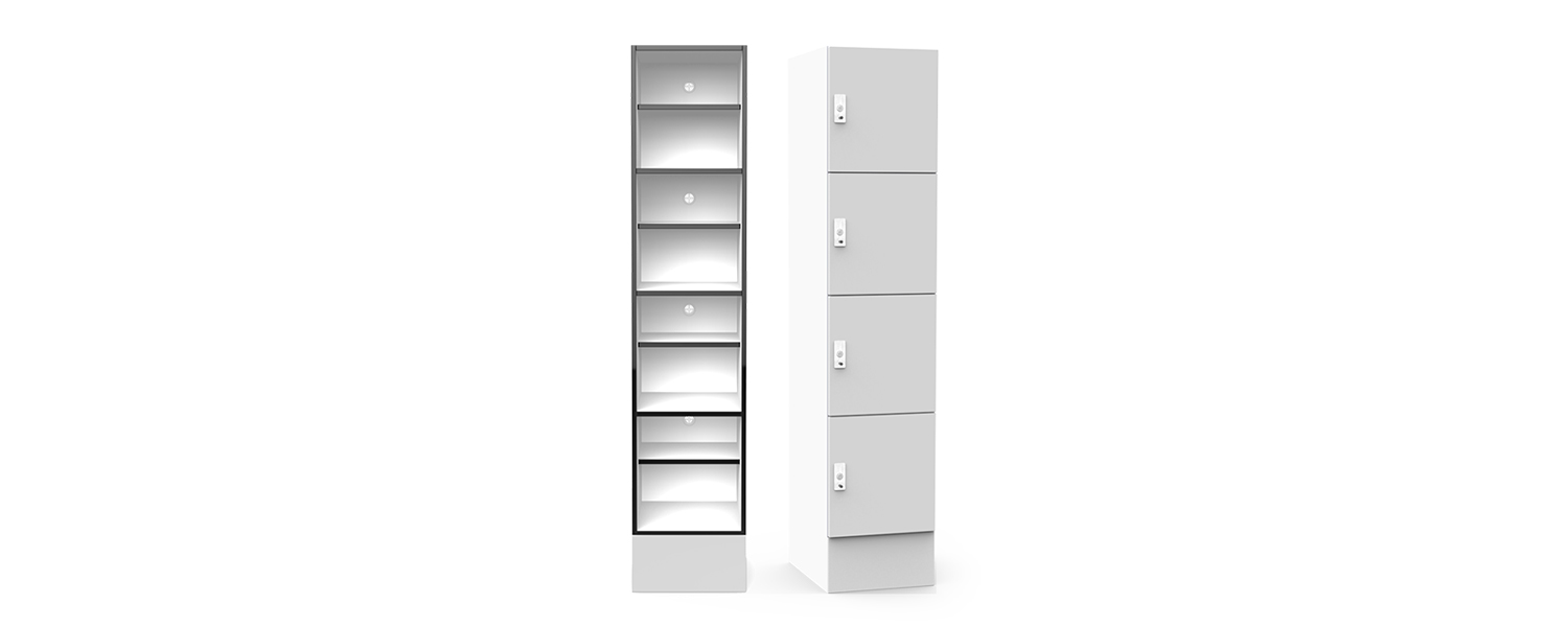 Four door shelving locker (H4)