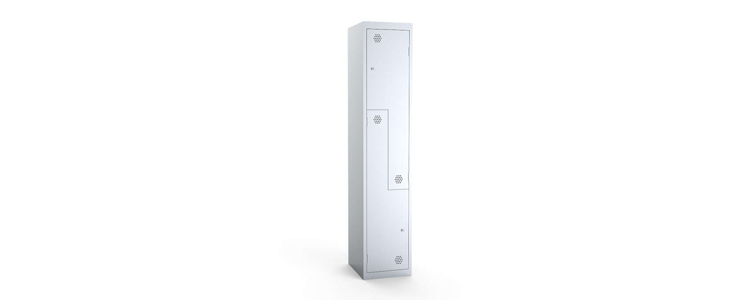 Two door ‘wave’ wide metal hanging locker (MSLW)