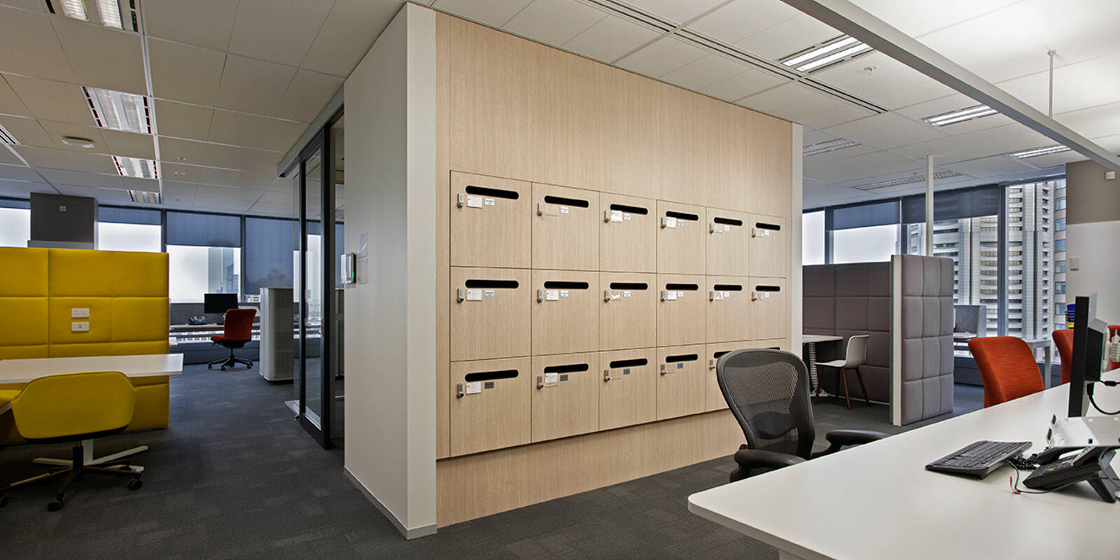 Ernst & Young office lockers