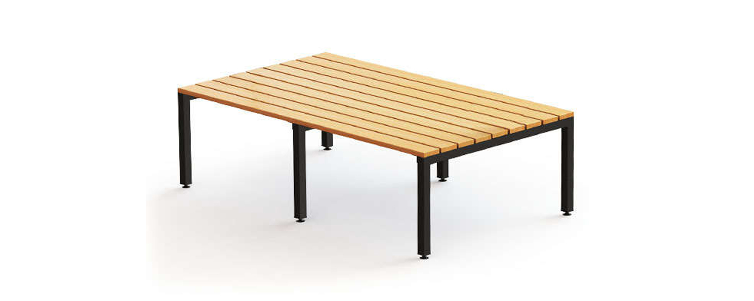 Double timber bench seat (S2)